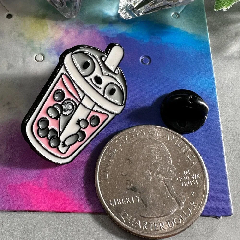 Raccoon Boba Tea Lapel Pin Pearl Tea Bubble Tea Pin Brooch Accessories Jewelry